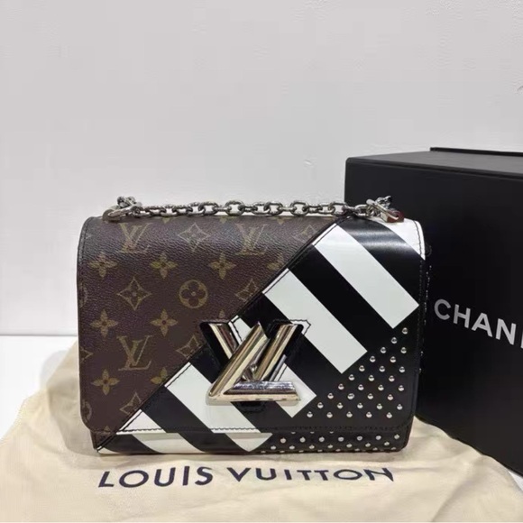 Louis Vuitton Handbags - Louis Vuitton Brown and Black Striped Shoulder Bag